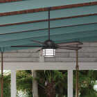 Hunter Key Biscayne 54 In. Weathered Zinc Outdoor Damp Rated Ceiling Fan with Light Kit Image 1