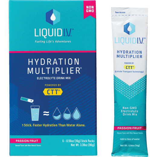 Liquid IV 0.56 Oz. Passion Fruit Hydration Multiplier Mix (6-Pack)
